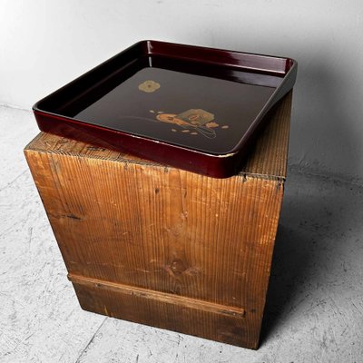 Taishō Era Wooden Lacquerware Maki-E Tray, Japan, 1920s for sale