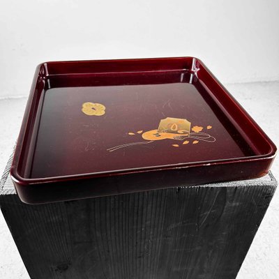 Taishō Era Wooden Lacquerware Maki-E Tray, Japan, 1920s for sale