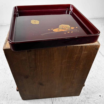 Taishō Era Wooden Lacquerware Maki-E Tray, Japan, 1920s for sale