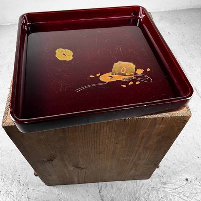 Taishō Era Wooden Lacquerware Maki-E Tray, Japan, 1920s for sale