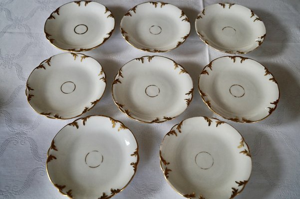 Antique French Porcelain Coffee Tea Set, 1865, Set of 13 for sale