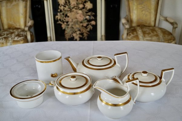 ヴィンテージ MEHUN FRANCE ティーセット Antique French Porcelain Coffee Tea Set, 1865, Set of 13 for sale