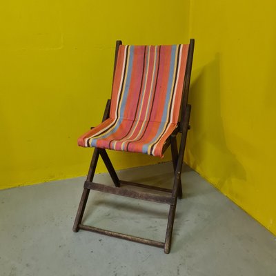 Wood and canvas beach chairs deals