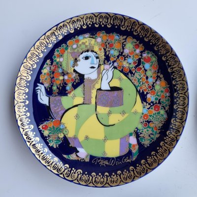 Aladin Wall Plates by Bjorn Wiinblad for Rosenthal, 1979, Set of