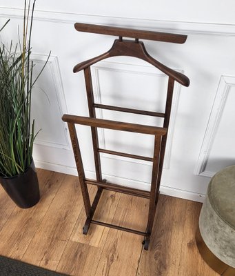 Mid-Century Italian Wood Valet Stand Dressboy, 1970s for sale at