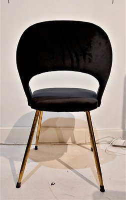 Black velvet chairs for cheap sale