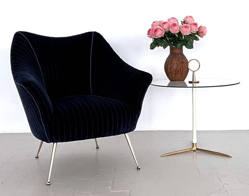 Armchair with brass legs clearance
