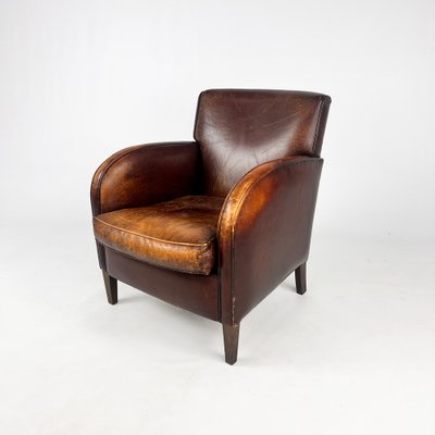 Vintage Sheep Leather Club Chair 1970s for sale at Pamono