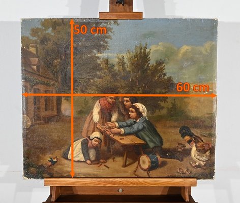Artista francese, Giochi per bambini, XIX secolo, Olio su