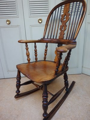 Antique windsor rocking chair hot sale