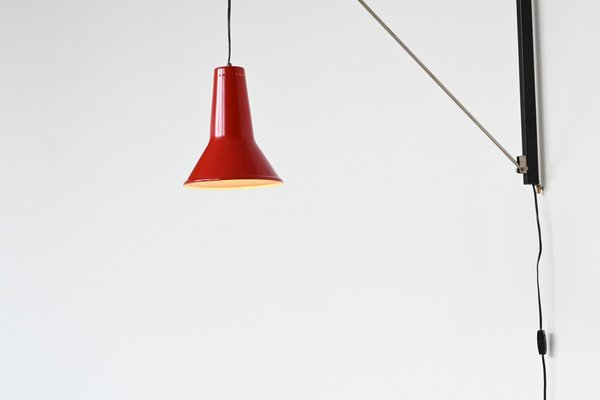 Adjustable Arc Wall Lamp by W. Hagoort for Hagoort the