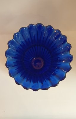 MURANO ARCHIMEDE SEGUSO ムラノ ブルー グラス Blue Glass Vase with Gold Inclusion of Archimedes Seguso