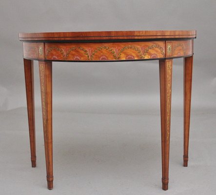 Antique Painted Satinwood Card Table, 1820 for sale at Pamono