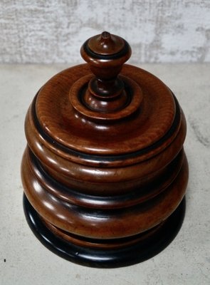 antique wooden tobacco jar Antique Dutch Tobacco Jar, 1860 for sale at Pamono