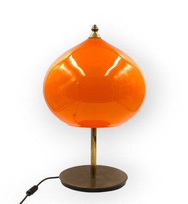 Vintage orange glass lamp new arrivals
