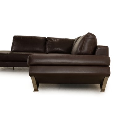 Natuzzi leather outlet corner sofa