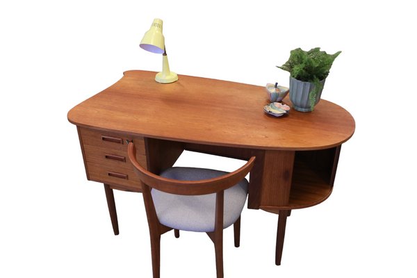 Mid century kidney shaped desk deals