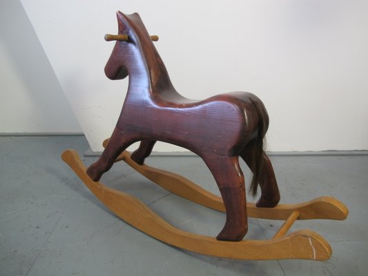 handmade wooden rocking horse