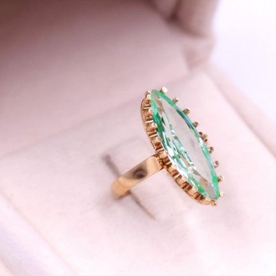 Buy Isharya Gold-Plated Crystal-Studded Cocktail Ring | Green Color Women |  AJIO LUXE