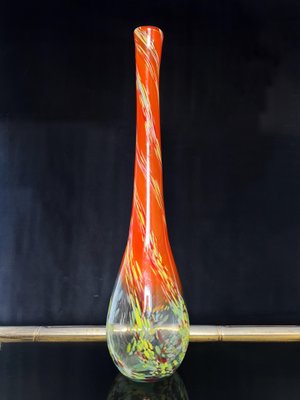 花瓶 硝子 ガラス イタリア 高級 90S BISAZZA VETRO Symphony - Vase - Murano Glass Millefiori and Silver