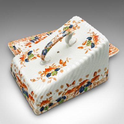 英国 アンティーク トーキー コテージ モットーウェア チーズキーパー Antique English Ceramic Cheese Keeper, 1890s for sale at Pamono