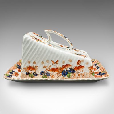 英国 アンティーク トーキー コテージ モットーウェア チーズキーパー Antique English Ceramic Cheese Keeper, 1890s for sale at Pamono