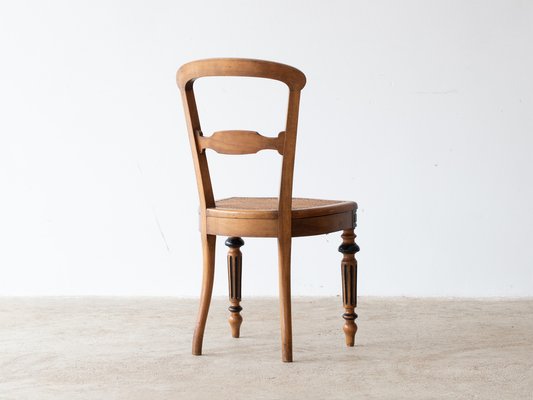 French Napoleon III Caned Dining Chairs Set of 6