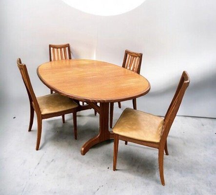 Mid Century Extending Dining Table and Chairs from G Plan Set of