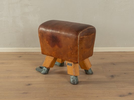 Vintage Lederhocker, 1960er bei Pamono kaufen