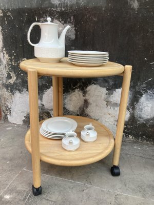 Dänischer Vintage Servierwagen aus Buche, 1970er bei Pamono kaufen
