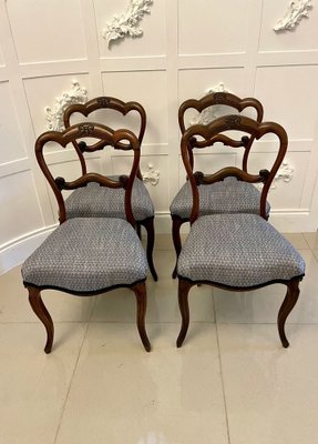 Antique Victorian Rosewood Dining Chairs 1860 Set of 4 for sale at Pamono