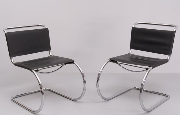 Set of Mr10 Cantilever Chairs by Ludwig Mies Van Der Rohe, 1960