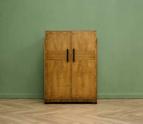 Art Deco Walnut and Walnut Veneer Cabinet from Waring Gillow