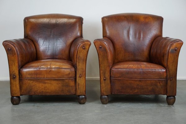Vintage leather armchairs for cheap sale