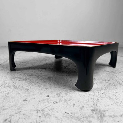 Taishō Period Urushi Lacquer Serving Tables, Japan, 1920s, Set of