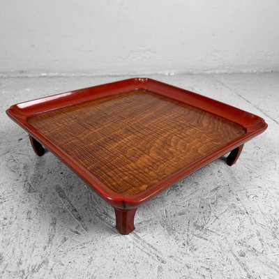 Taishō Period Urushi Lacquer Serving Tables, Japan, 1920s, Set of