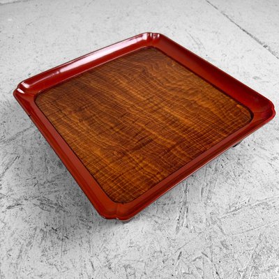 Taishō Period Urushi Lacquer Serving Tables, Japan, 1920s, Set of