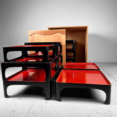 Taishō Period Traditional Urushi Lacquerware Serving Tables