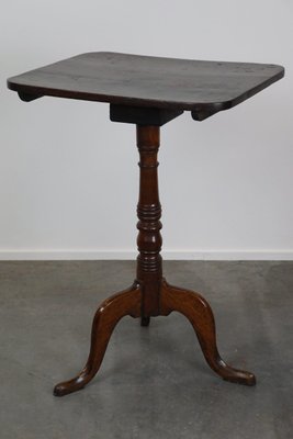English Tripod Square Bamboo Side Table English Tripod Square Bamboo Side Table