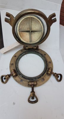 Schiffs Bullauge aus Messing, 1940er bei Pamono kaufen