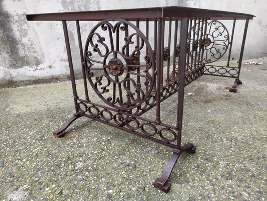 Antique wrought clearance iron table