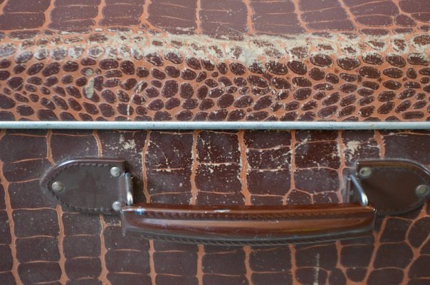 ANCIENNE VALISE MALLETTE Vintage imitation Crocodile EUR 32,00 - FR