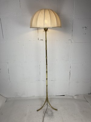 Brass Faux Bamboo Floor Lamp