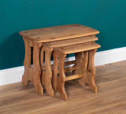 Chantry Nest of Elm Tables by Lucian Ercolani for Ercol