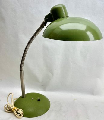 Vintage Green Adjustable Table Lamp attributed to Sis 1950s for