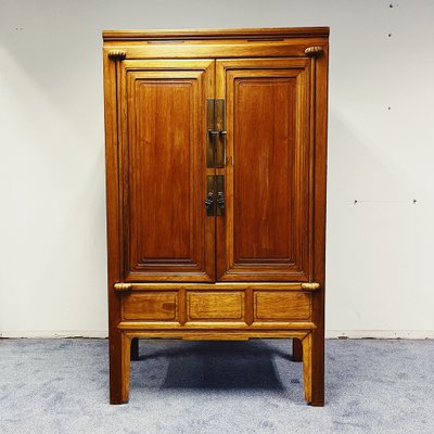 Vintage China Cabinet in Wood Metal