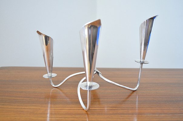 Scandinavian Calla Lily Candleholder by Hans Jensen, 1960s for