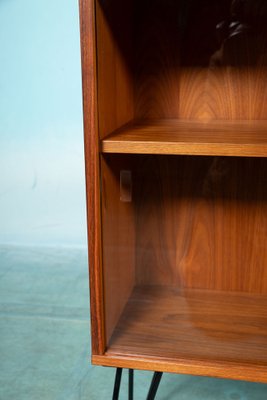 Mid Century Minimalist Display Cabinet in Walnut 1960s for sale