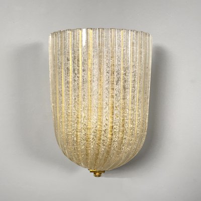Italian Murano Wall Lamps from Barovier & Toso, 1970s, Set of 2