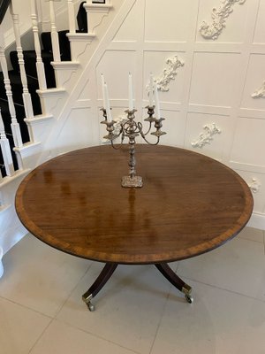 George III Figured Mahogany Circular Dining Table, 1820s for sale